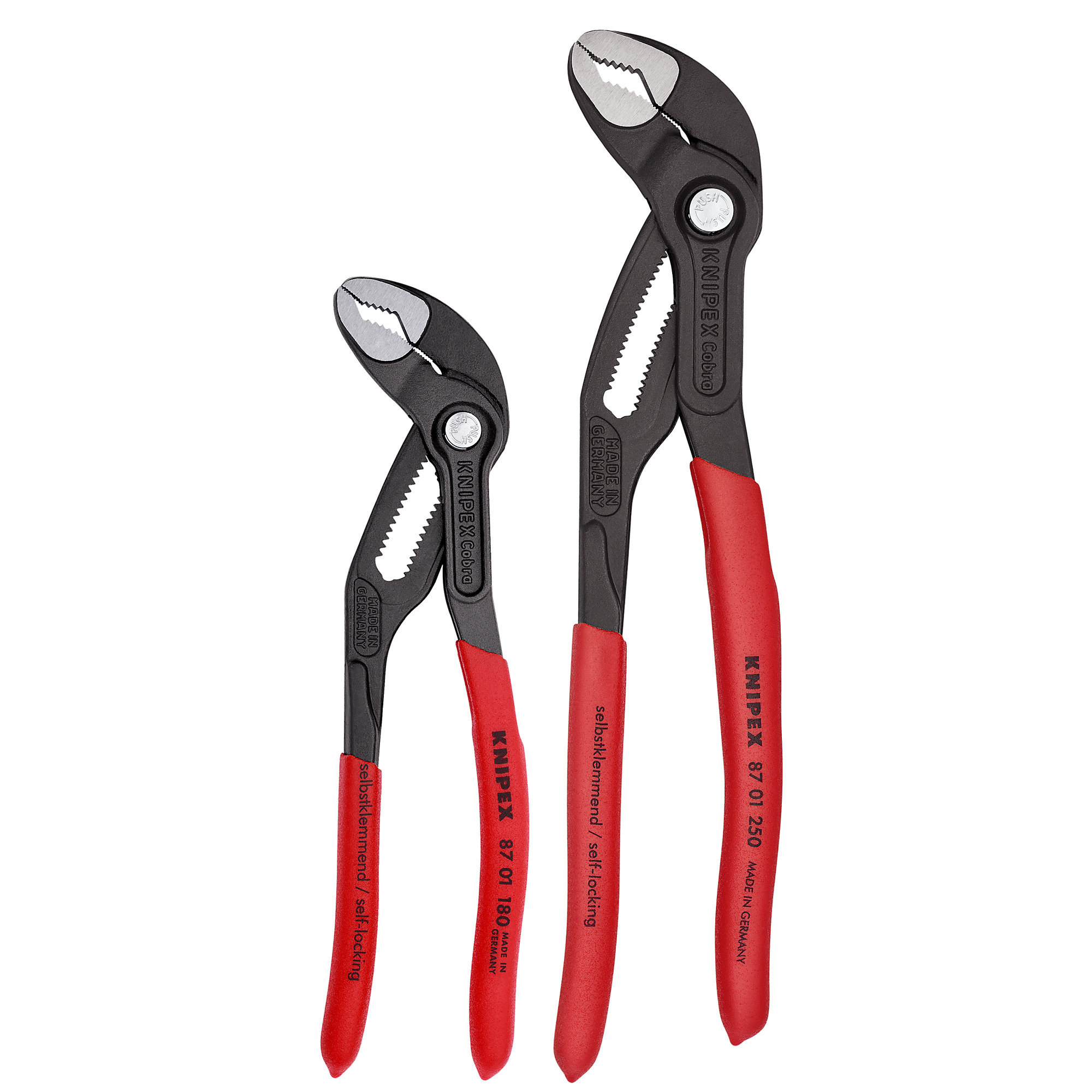 KNIPEX Cobra Water Pump Pliers Set, 2-Pc., 7.25in. & 10in., Steel, Model# 00 31 20 V01 US